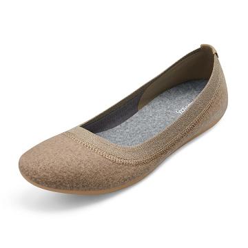 Women's Allbirds Wool Breezers Flat Shoes Brown | NZ1680IL