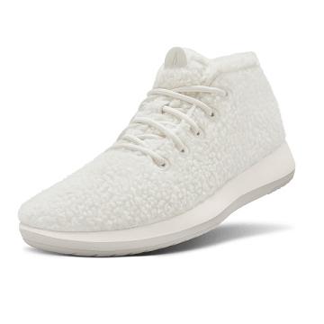 Women's Allbirds Wool Runner-up Fluffs High Tops Beige / White | NZ1650SG