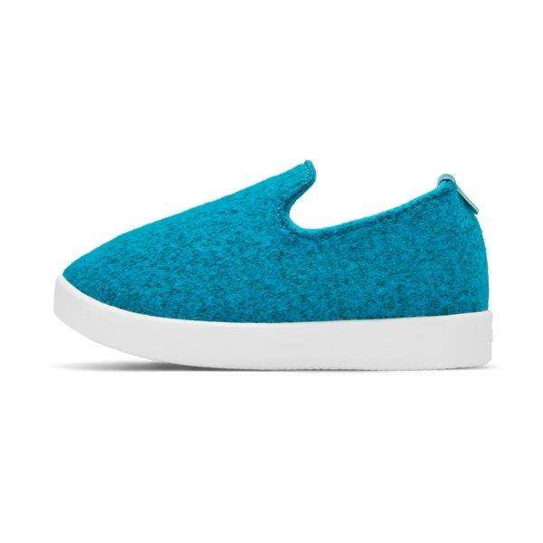 Kids' Allbirds Smallbirds Wool Loungers Slip On Shoes Turquoise | NZ1871NW