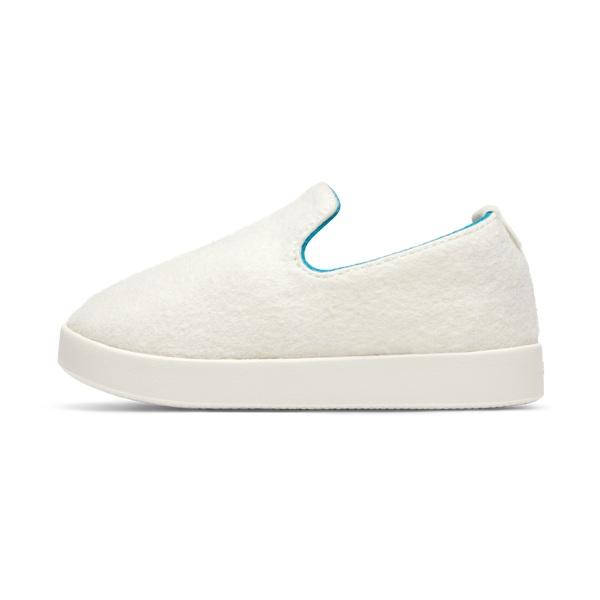 Kids' Allbirds Smallbirds Wool Loungers Slip On Shoes White | NZ1872BE