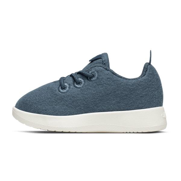 Kids' Allbirds Smallbirds Wool Runner Sneakers Blue | NZ1861OK