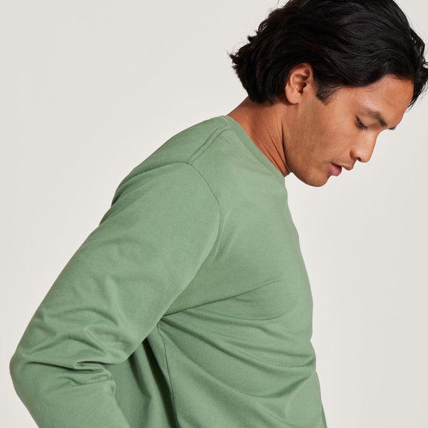 Men's Allbirds Allgood Cotton Long Sleeve T Shirts Green | NZ1289OK