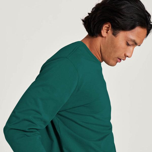 Men's Allbirds Allgood Cotton Long Sleeve T Shirts Turquoise | NZ1291UZ