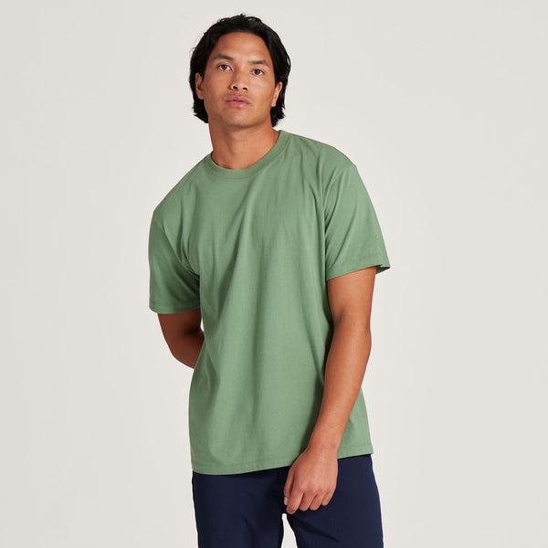 Men\'s Allbirds Allgood Cotton T Shirts Green | NZ1296WN