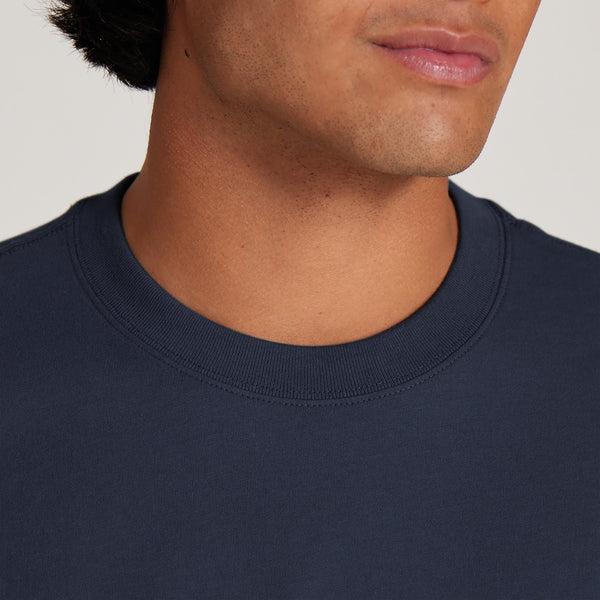 Men's Allbirds Allgood Cotton T Shirts Navy | NZ1297QM