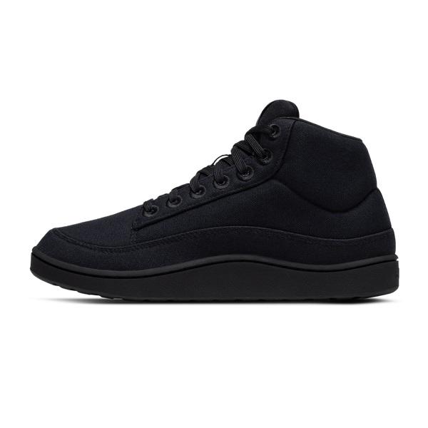 Men's Allbirds Canvas Pacer Mids High Tops Black | NZ1221NW