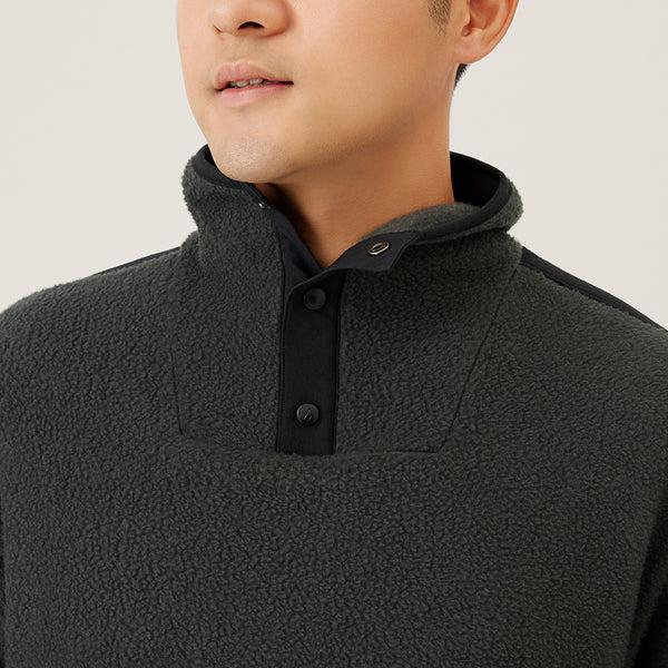 Men's Allbirds Fluff Fleece Pullover Hoodie Black | NZ1330ZU