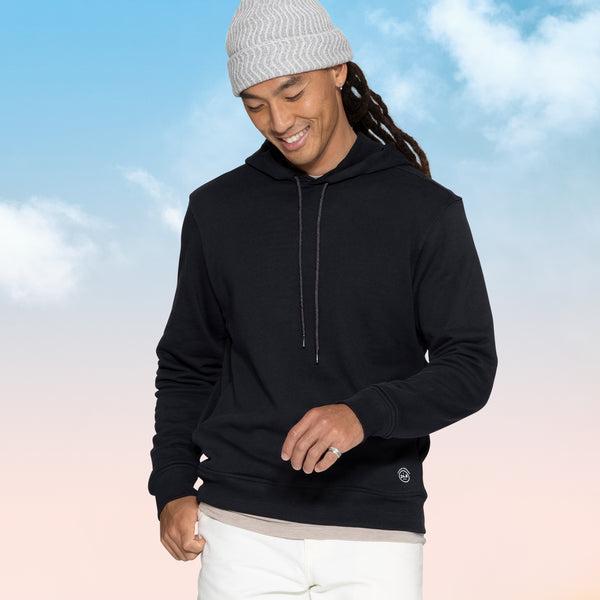 Men's Allbirds R&R Hoodie Black | NZ1334HA