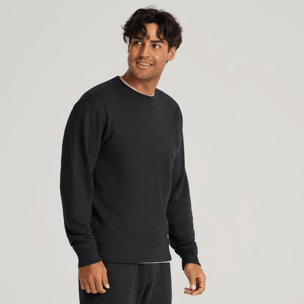 Men\'s Allbirds R&R Sweat Shirts Black / Beige | NZ1307NZ