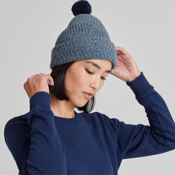 Men's Allbirds The Pom Beanie Hats Blue | NZ1404BE