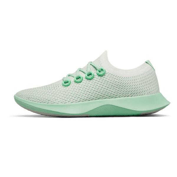 Men's Allbirds Tree Dasher 1 Running Shoes White / Green | NZ1162YX