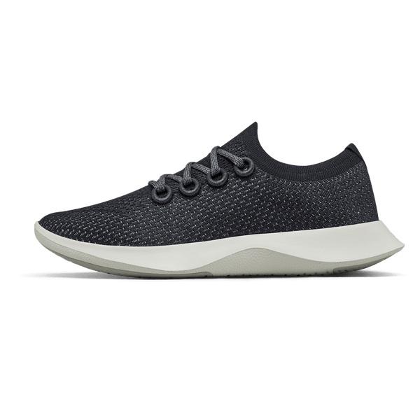 Men's Allbirds Tree Dasher 1 Running Shoes Black / White | NZ1171VR