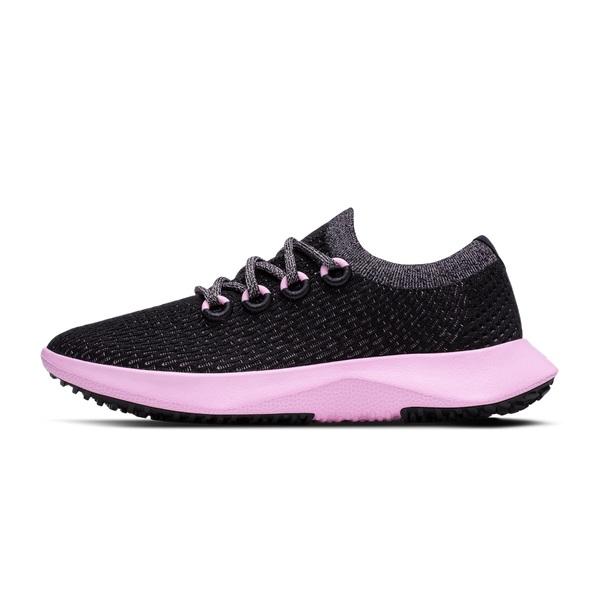 Men's Allbirds Tree Dasher 2 Running Shoes Black / Pink | NZ1195NW