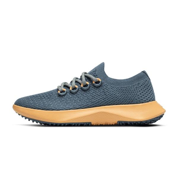 Men's Allbirds Tree Dasher 2 Running Shoes Blue / Yellow | NZ1198CT