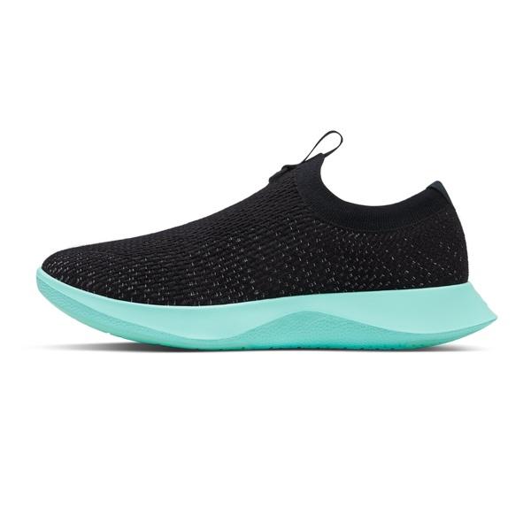 Men's Allbirds Tree Dasher Relay Running Shoes Black / Mint | NZ1155DF