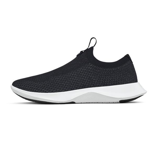 Men's Allbirds Tree Dasher Relay Sneakers White / Black | NZ1043XY