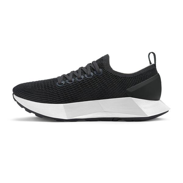 Men's Allbirds Tree Flyers Running Shoes Black / White | NZ1185OK