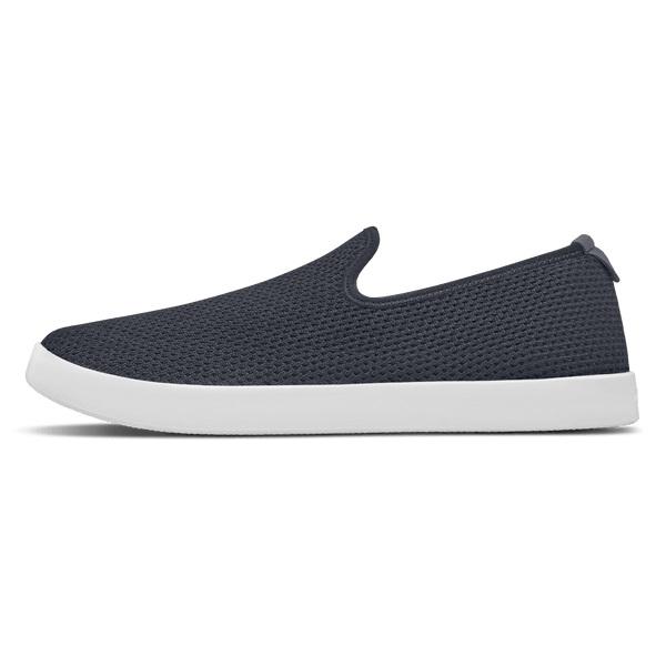 Men's Allbirds Tree Loungers Slip On Shoes Navy / White | NZ1113EB