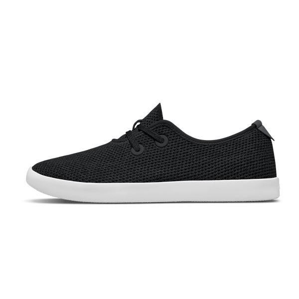 Men's Allbirds Tree Skippers Sneakers Black / White | NZ1018ZU