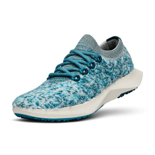 Men\'s Allbirds Wool Dasher Fluffs Running Shoes Turquoise | NZ1125NZ