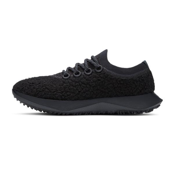 Men's Allbirds Wool Dasher Fluffs Running Shoes Black | NZ1127GS