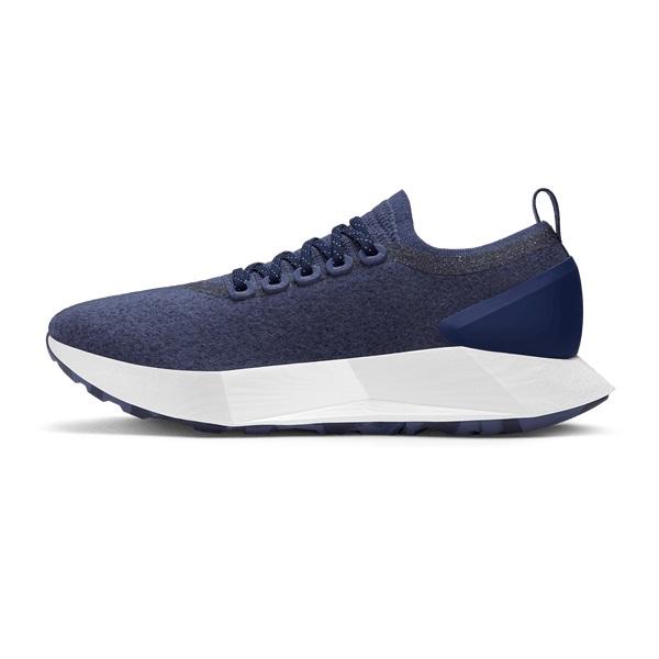 Men's Allbirds Wool Flyer Mizzles Running Shoes Navy | NZ1130SG