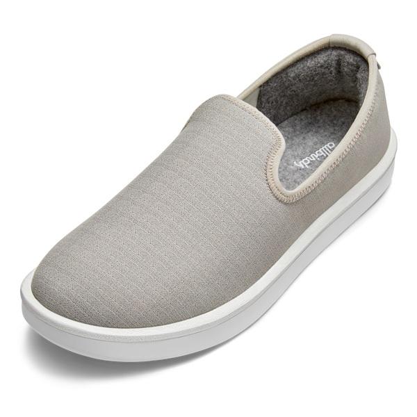 Men\'s Allbirds Wool Lounger Woven Slip On Shoes Grey | NZ1086RV