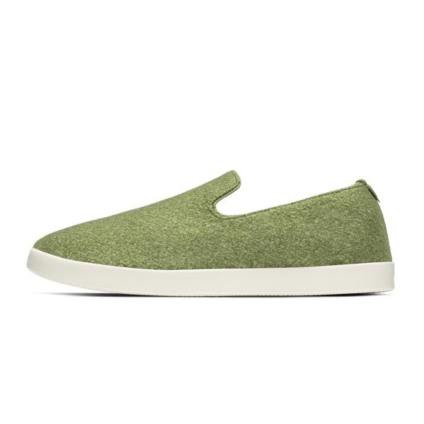 Men's Allbirds Wool Loungers Slip On Shoes Olive | NZ1092BE