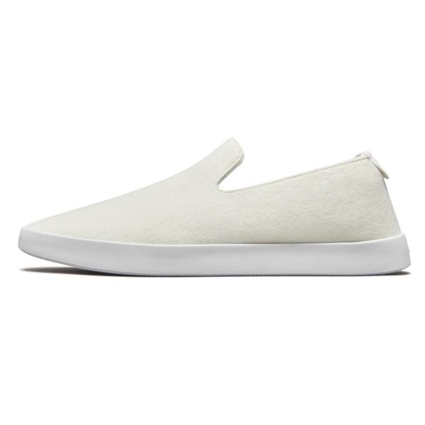 Men's Allbirds Wool Loungers Slip On Shoes White | NZ1093VR