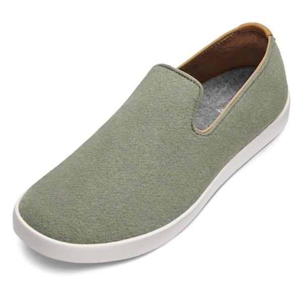 Men\'s Allbirds Wool Loungers Slip On Shoes Green | NZ1096ZU