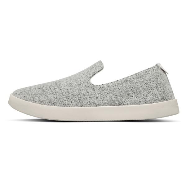 Men's Allbirds Wool Loungers Slip On Shoes Grey / White | NZ1097LI