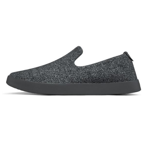 Men's Allbirds Wool Loungers Slip On Shoes Black / Grey | NZ1099NZ