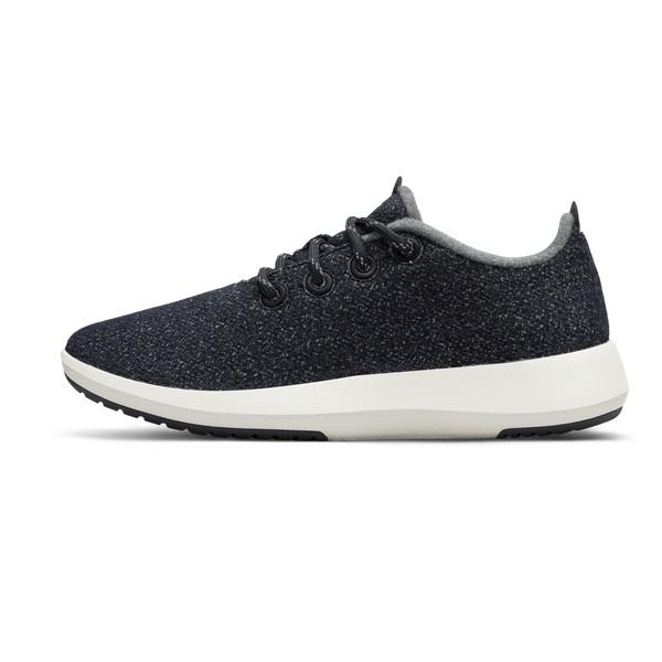 Men's Allbirds Wool Mizzles Sneakers White / Black | NZ1051DF