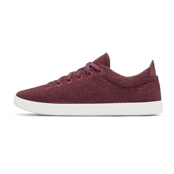 Men's Allbirds Wool Pipers Sneakers Burgundy | NZ1028PJ