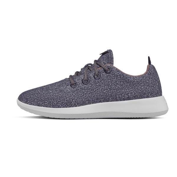 Men's Allbirds Wool Runner Sneakers Grey / White | NZ1052SG