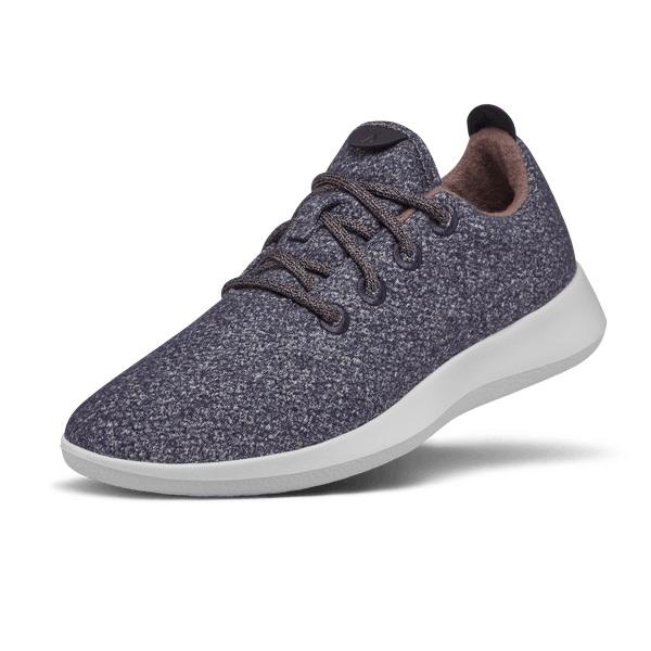 Men\'s Allbirds Wool Runner Sneakers Grey / White | NZ1052SG