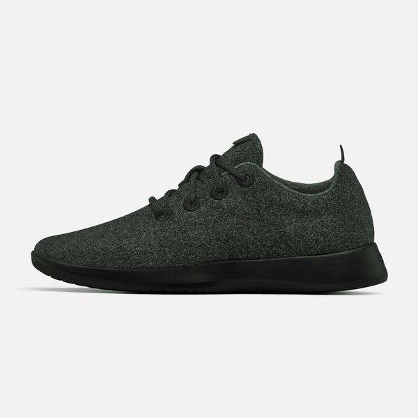 Men's Allbirds Wool Runner Sneakers Grey / Black | NZ1058YX