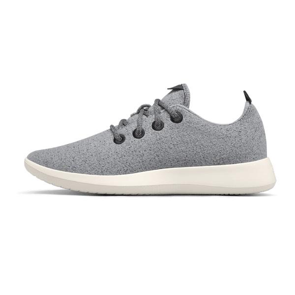 Men's Allbirds Wool Runner Sneakers Grey / White | NZ1063QM