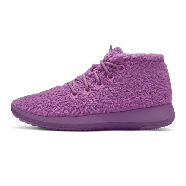 Men's Allbirds Wool Runner-up Fluffs High Tops Purple | NZ1222BE