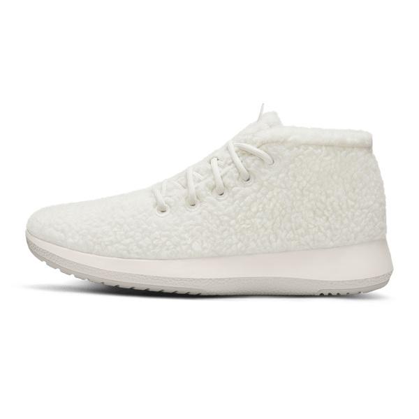 Men's Allbirds Wool Runner-up Fluffs High Tops Beige / White | NZ1224CT