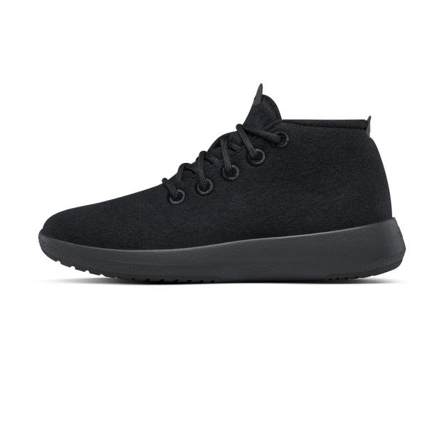 Men's Allbirds Wool Runner-up Mizzles High Tops Black / Grey | NZ1232FD