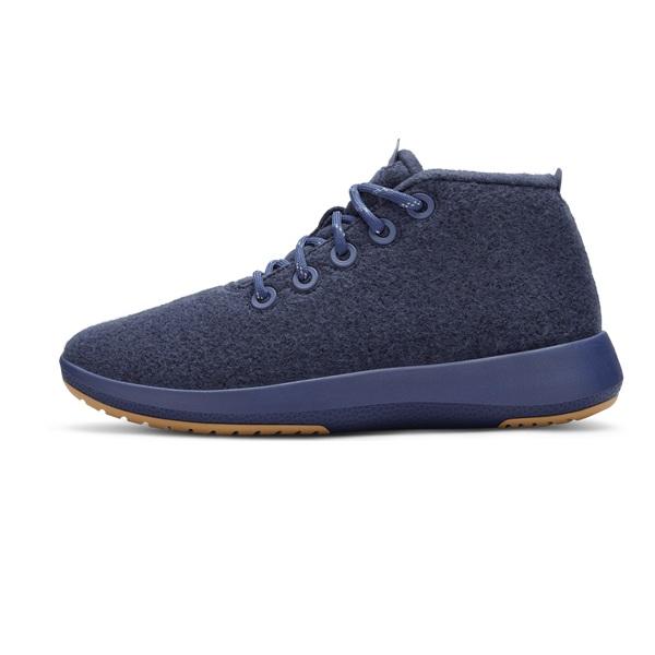 Men's Allbirds Wool Runner-up Mizzles High Tops Navy | NZ1233DF