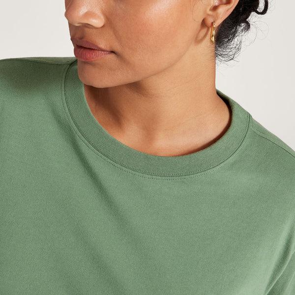 Women's Allbirds Allgood Cotton Long Sleeve T Shirts Green | NZ1741NW