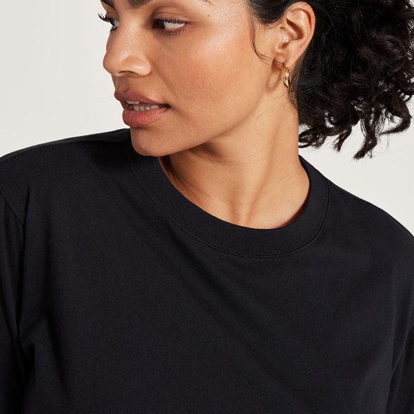 Women's Allbirds Allgood Cotton T Shirts Black | NZ1744CT