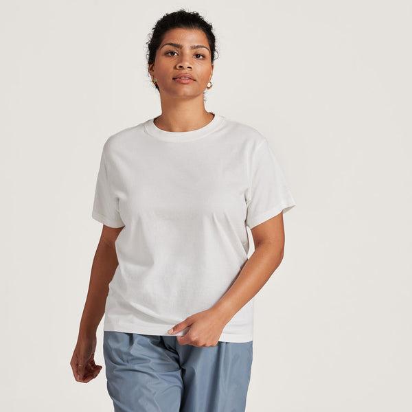 Women's Allbirds Allgood Cotton T Shirts White | NZ1745XY