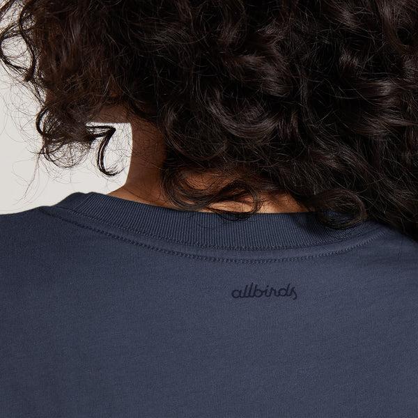 Women's Allbirds Allgood Cotton T Shirts Navy | NZ1747LI