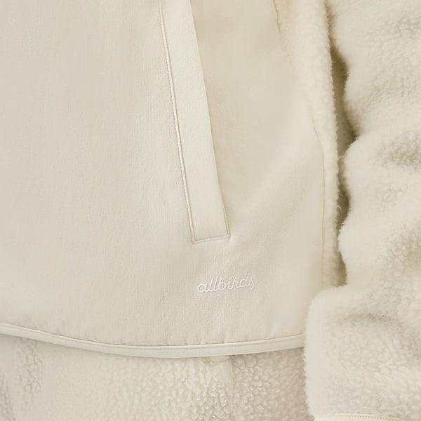 Women's Allbirds Fluff Fleece Pullover Hoodie White | NZ1778FD