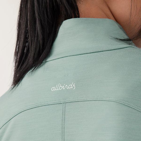 Women's Allbirds Performance Quarter Zip Hoodie Green | NZ1773LI