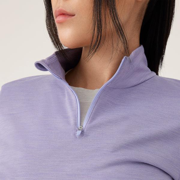 Women's Allbirds Performance Quarter Zip Hoodie Purple | NZ1774KO