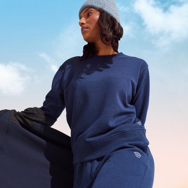 Women's Allbirds R&R Sweat Shirts Navy | NZ1757OK